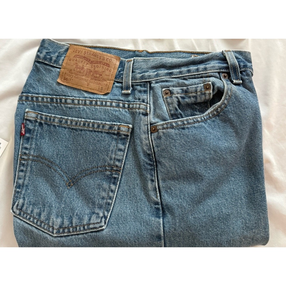 Vintage Levis 550 Jeans Womens 12 S (30x28) Relaxed Fit Tapered Leg Stonewash